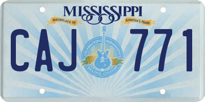 MS license plate CAJ771