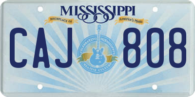 MS license plate CAJ808