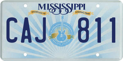 MS license plate CAJ811