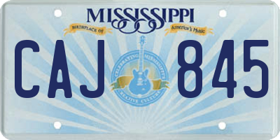 MS license plate CAJ845