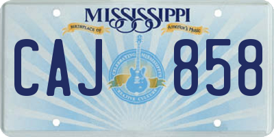 MS license plate CAJ858