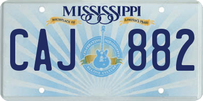 MS license plate CAJ882