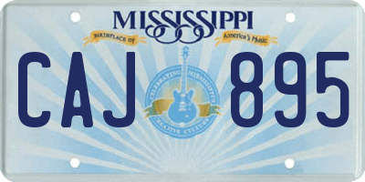 MS license plate CAJ895
