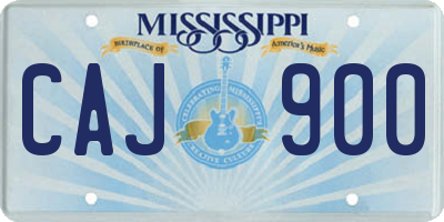 MS license plate CAJ900