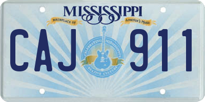 MS license plate CAJ911