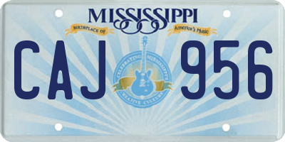 MS license plate CAJ956