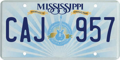MS license plate CAJ957