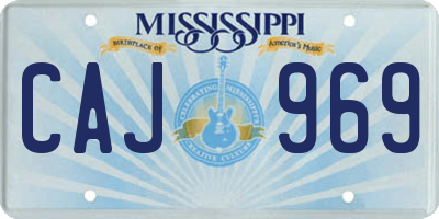 MS license plate CAJ969