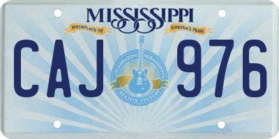 MS license plate CAJ976