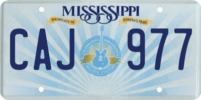 MS license plate CAJ977