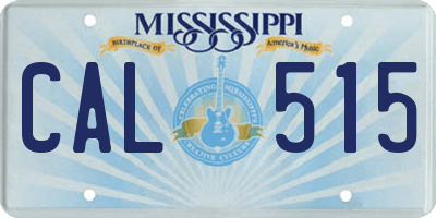 MS license plate CAL515