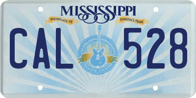 MS license plate CAL528