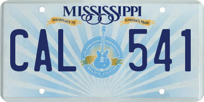 MS license plate CAL541