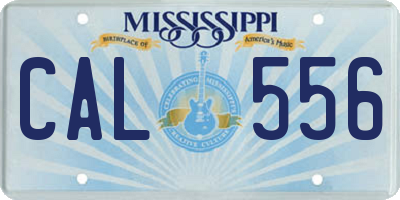 MS license plate CAL556
