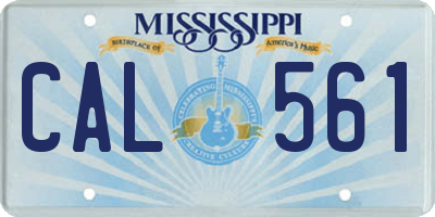 MS license plate CAL561