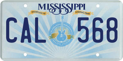 MS license plate CAL568