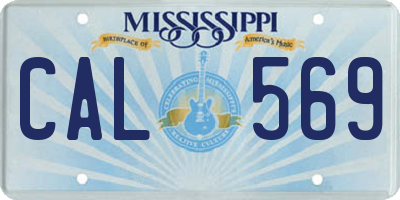 MS license plate CAL569