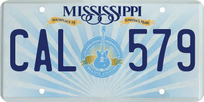 MS license plate CAL579
