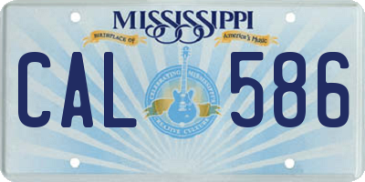 MS license plate CAL586