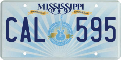 MS license plate CAL595
