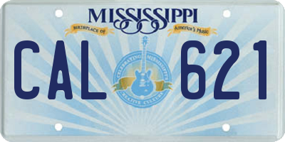 MS license plate CAL621