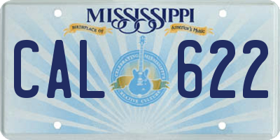 MS license plate CAL622
