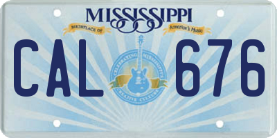 MS license plate CAL676
