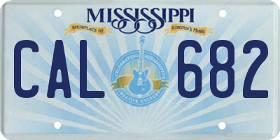MS license plate CAL682