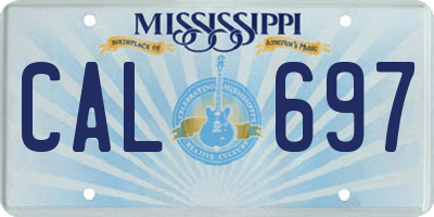 MS license plate CAL697