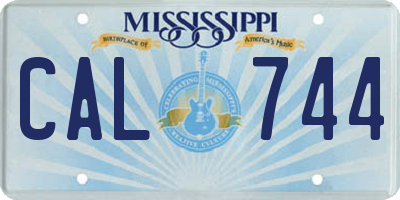 MS license plate CAL744