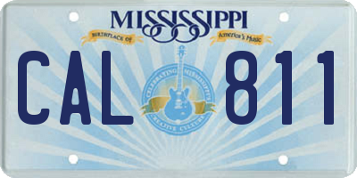 MS license plate CAL811