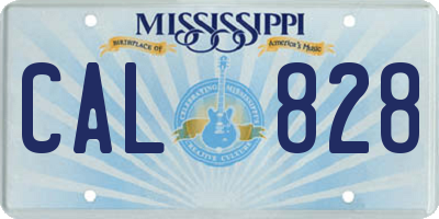 MS license plate CAL828
