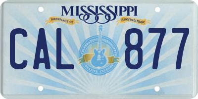 MS license plate CAL877