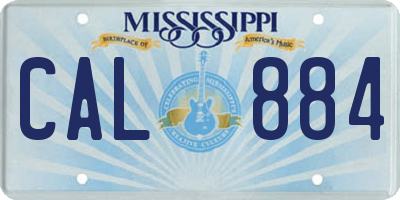 MS license plate CAL884