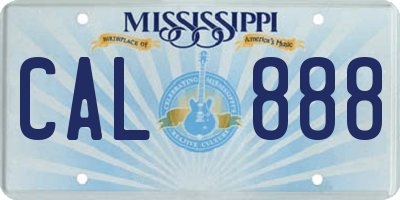 MS license plate CAL888