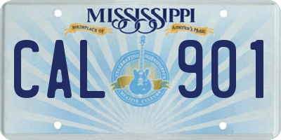 MS license plate CAL901