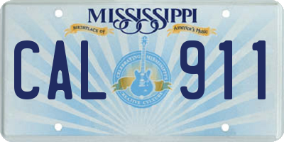 MS license plate CAL911