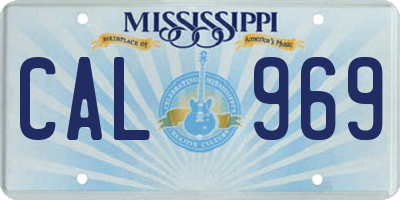 MS license plate CAL969