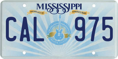 MS license plate CAL975