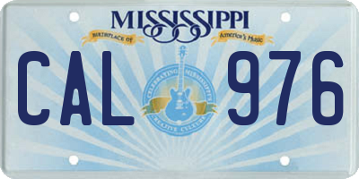 MS license plate CAL976