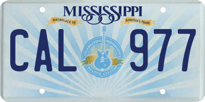 MS license plate CAL977