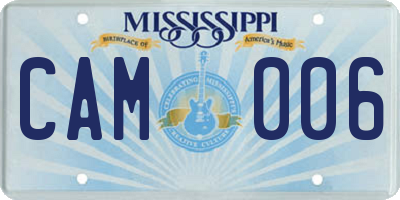 MS license plate CAM006