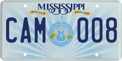 MS license plate CAM008