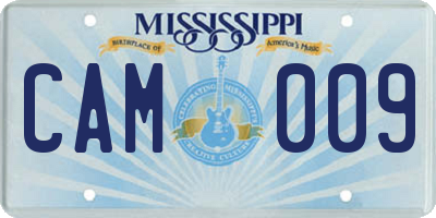 MS license plate CAM009