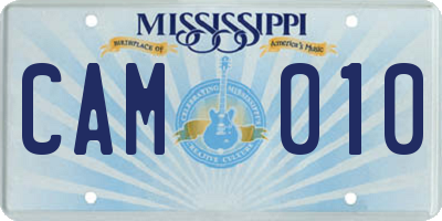 MS license plate CAM010