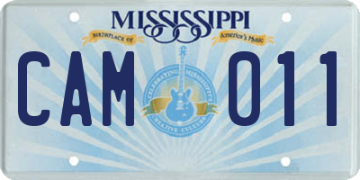 MS license plate CAM011