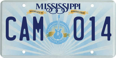 MS license plate CAM014