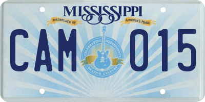 MS license plate CAM015