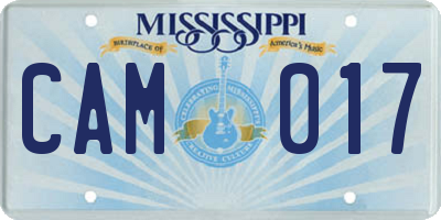 MS license plate CAM017