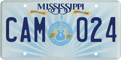 MS license plate CAM024